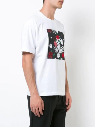 Shop Rochambeau Grim Reaper Printed T-shirt - White