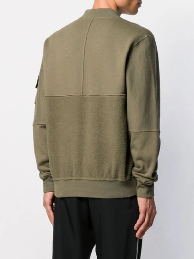Shop Stone Island Shadow Project Military-style Bomber Jacket In Green