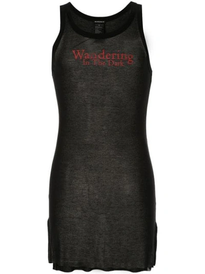 Shop Ann Demeulemeester Printed Tank Top In Black