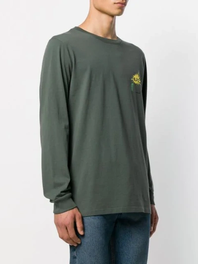 Shop Apc X Brain Dead Logo Print Sweatshirt In Green
