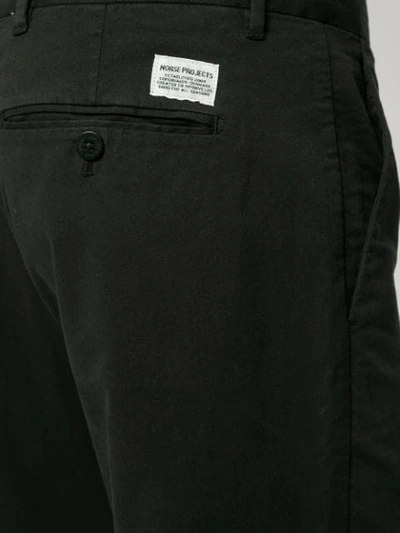 Shop Norse Projects Aros Light Stretch Chino Trousers In Black