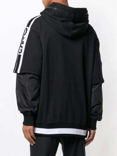 Shop Dolce & Gabbana Hooded Sweatshirt - Black