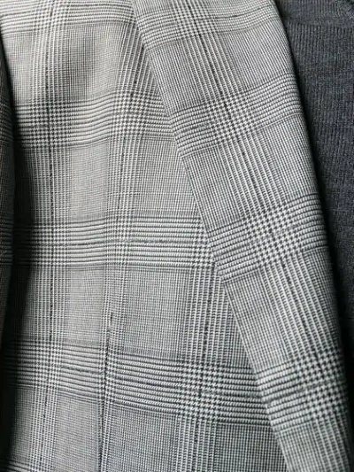 Shop Tonello Checked Jacket In Grey