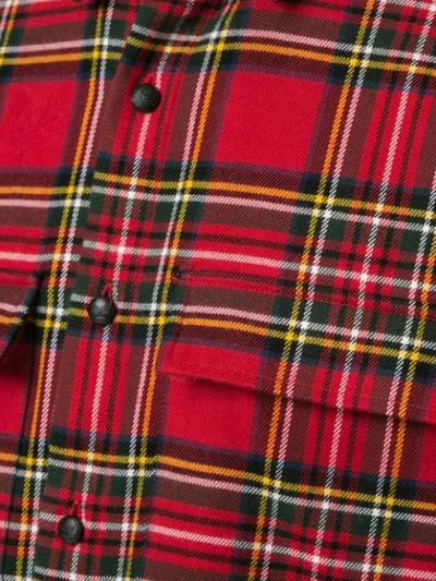 Shop Mastermind Japan Oversized Plaid Shirt In Red