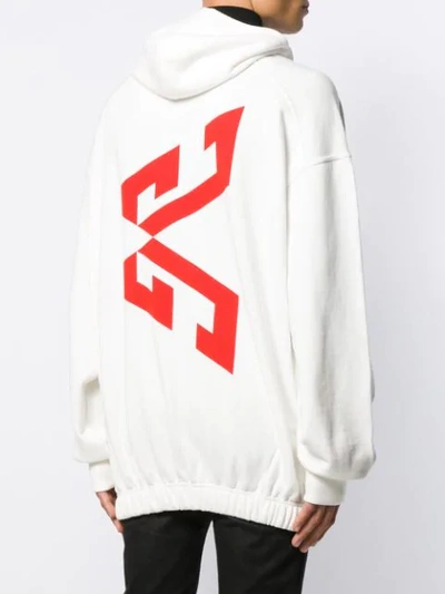 Shop Givenchy Oversized Printed Hoodie In White