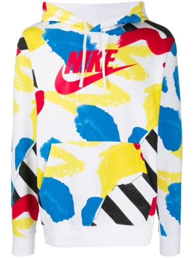 Nike Logo Print Hoodie In Multicolor | ModeSens