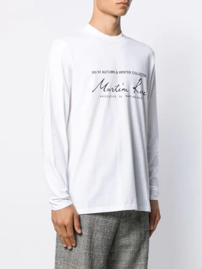 Shop Martine Rose Printed Logo Sweatshirt In White