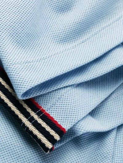 Gucci Logo-appliquéd Striped Cotton-blend Piqué Polo Shirt In Light ...