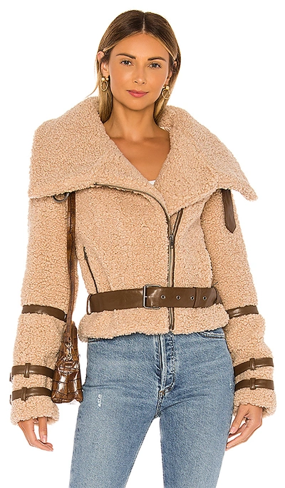 Tularosa Bailey Moto Jacket In Camel