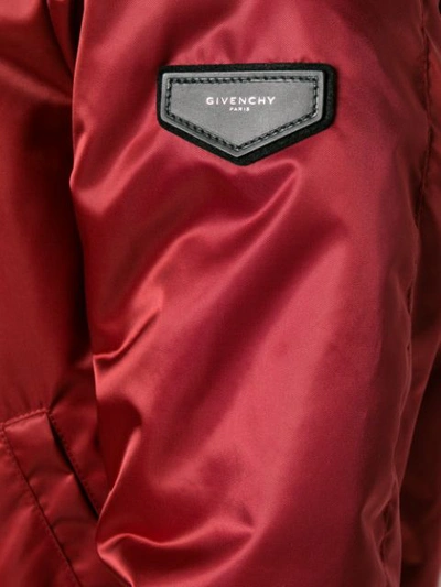 Shop Givenchy Zipped Bomber Jacket In Red