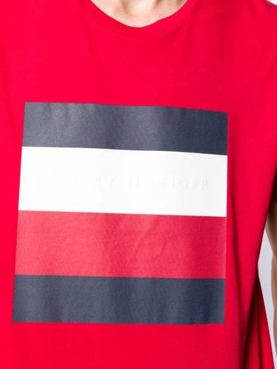 Shop Tommy Hilfiger Signature Stripe T-shirt In Red