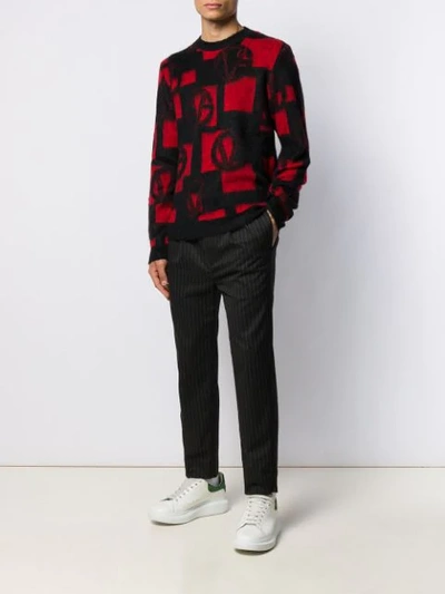 VERSACE LOGO PATTERN JUMPER - 黑色