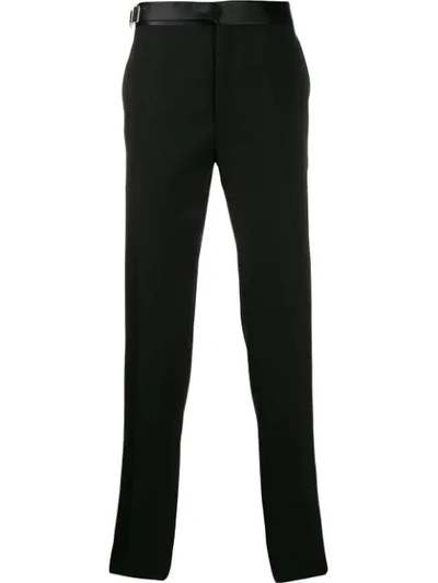 Shop Alexander Mcqueen Harness Strap Tailored Trousers In Black