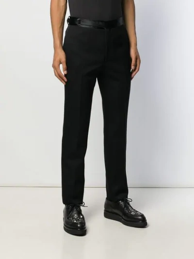 Shop Alexander Mcqueen Harness Strap Tailored Trousers In Black