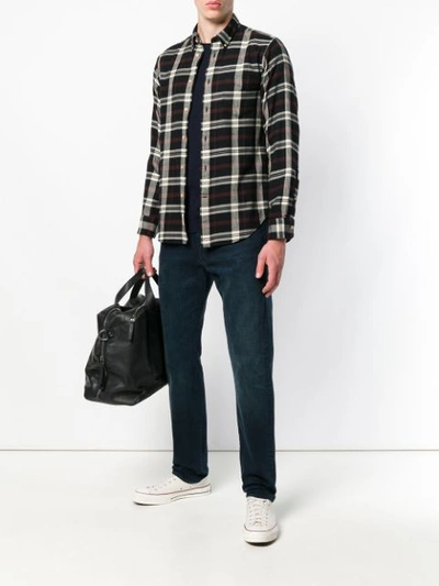 Shop Bellerose Tartan Shirt In Black