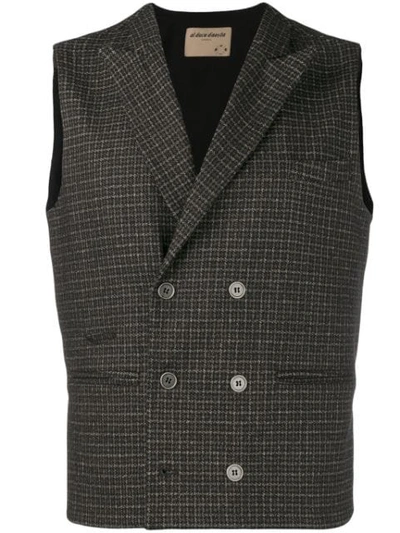 Shop Al Duca D'aosta 1902 Houndstooth Tailored Vest - Black