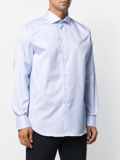 Shop Canali Longsleeved Shirt In Blue