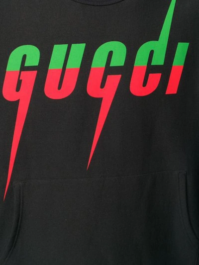 Shop Gucci Blade Print Sweatshirt In Black