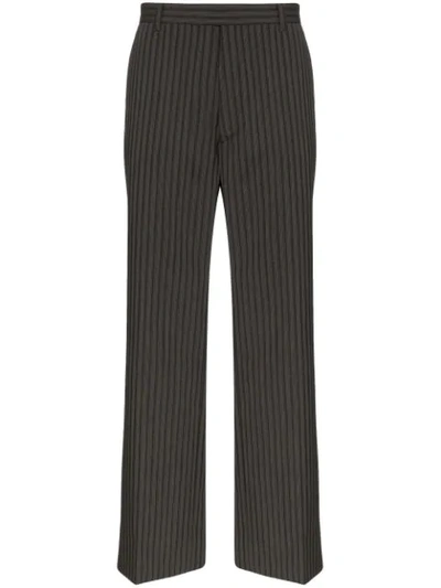 Shop Prada Tailored Wool Trousers In Grey