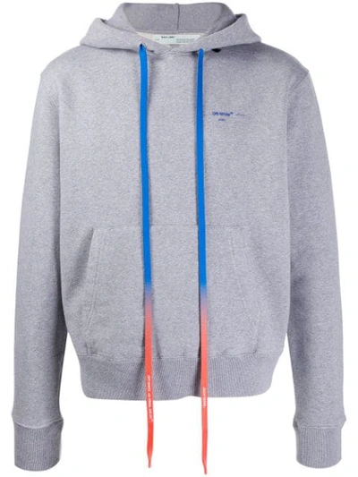 Shop Off-white Arrows Print Hoodie In Grey