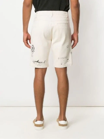 OSKLEN PRINTED BERMUDA SHORTS - 中性色