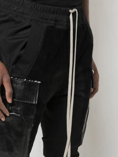 Shop Rick Owens Cargo Skinny Trousers In Black