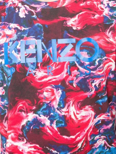 Shop Kenzo T-shirt Mit Paris-print In Blue