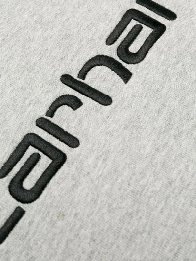 Shop Carhartt Branded Sweatshirt In Grey