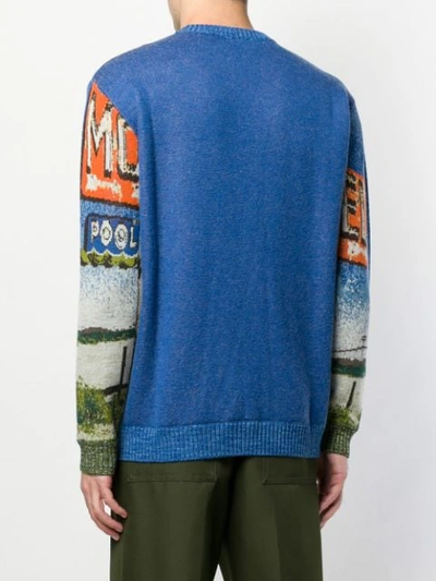 Shop N°21 Printed Sweater In Blue
