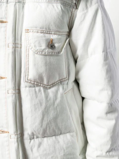 Shop Sacai Layered Padded Jacket In White