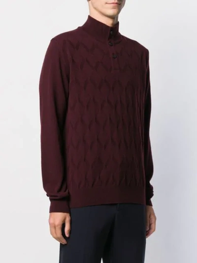 Shop Corneliani Roll Neck Jumper In Red