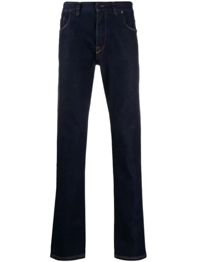 Fendi Schmale Jeans Mit Logo-tasche In F0qg0-dark Blue