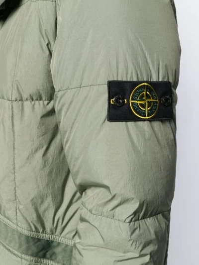 Shop Stone Island Padded Jacket In Green