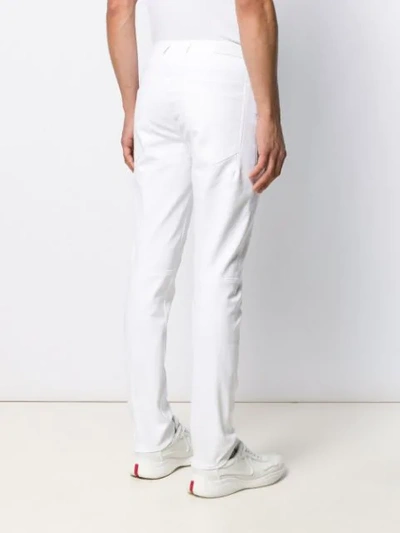 Shop Neil Barrett Slim Fit Jeans In White