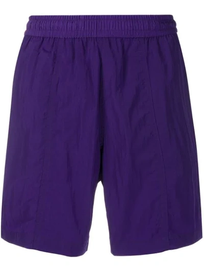 Shop Ami Alexandre Mattiussi Elastic Waist Long Swim Shorts In Purple