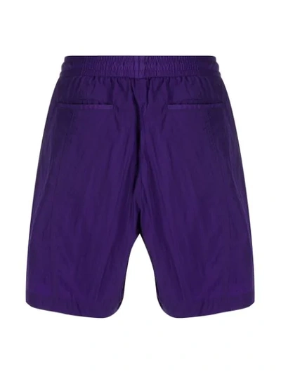 AMI ALEXANDRE MATTIUSSI 长款沙滩短裤 - 紫色