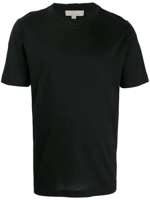 Canali Slim Fit T-Shirt In 100 Black | ModeSens