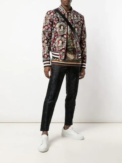 Shop Dolce & Gabbana Printed Bomber Jacket In S8350