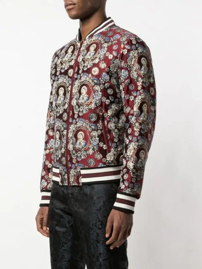 Shop Dolce & Gabbana Printed Bomber Jacket In S8350