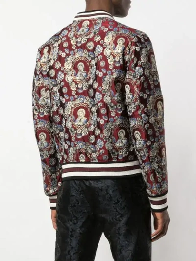 Shop Dolce & Gabbana Printed Bomber Jacket In S8350