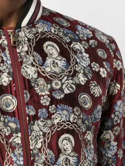 Shop Dolce & Gabbana Printed Bomber Jacket In S8350