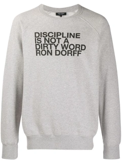 Shop Ron Dorff 'discipline' Sweatshirt In Grey