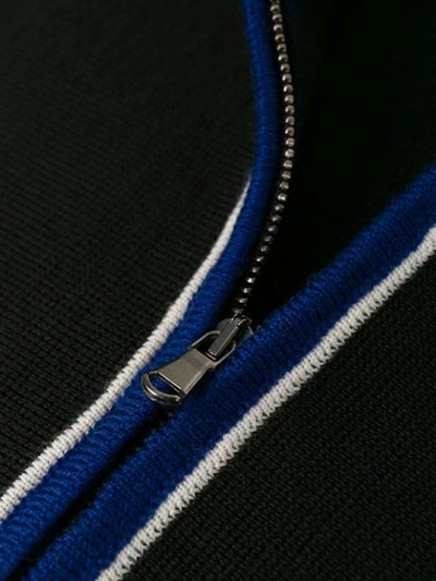 Shop Martine Rose Striped Zip Up Jacket In Black