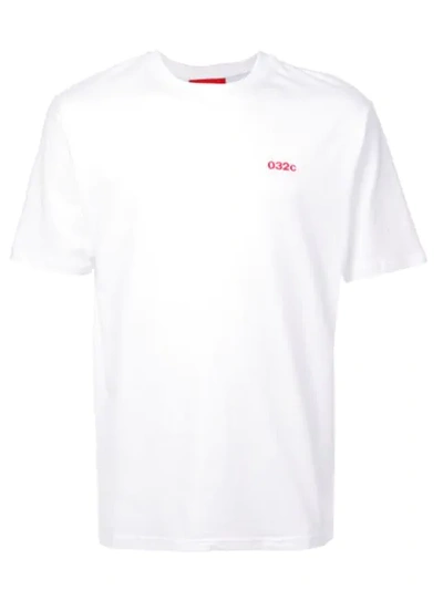 Shop 032c Embroidered Logo T In White