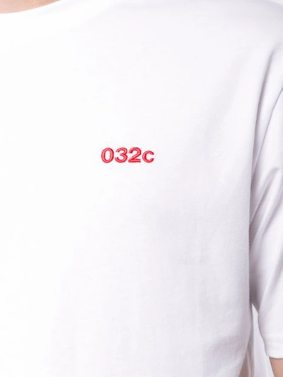 032C EMBROIDERED LOGO T-SHIRT - 白色
