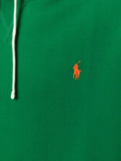 Shop Polo Ralph Lauren Logo Embroidery Hoodie In 003 Green