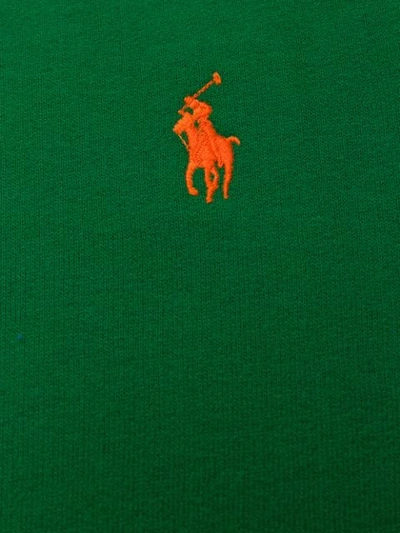 Shop Polo Ralph Lauren Logo Embroidery Hoodie In 003 Green