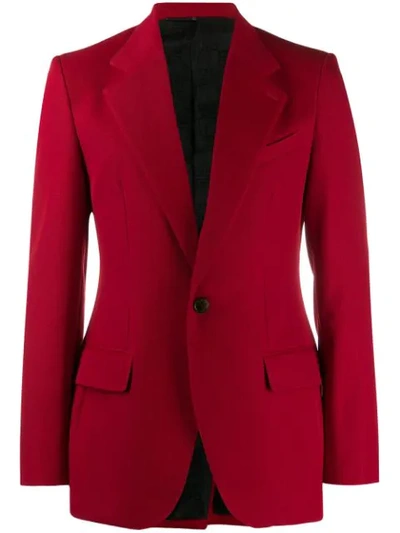 Shop Givenchy Fitted Blazer In Red