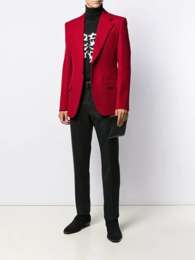 GIVENCHY FITTED BLAZER - 红色