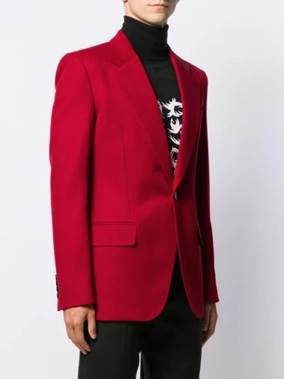 Shop Givenchy Fitted Blazer In Red